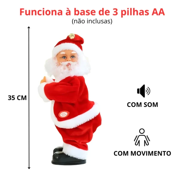 Papai Noel Musical Balança Dança Mexe O Bumbum Com Movimento - Imagem 2
